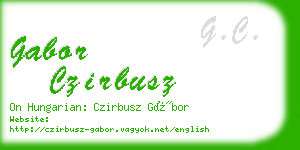 gabor czirbusz business card